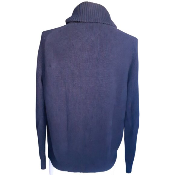 Tommy Hilfiger SZ S Black Cotton Men's 2 Button Shawl Collar Pullever Sweater - Picture 2 of 12